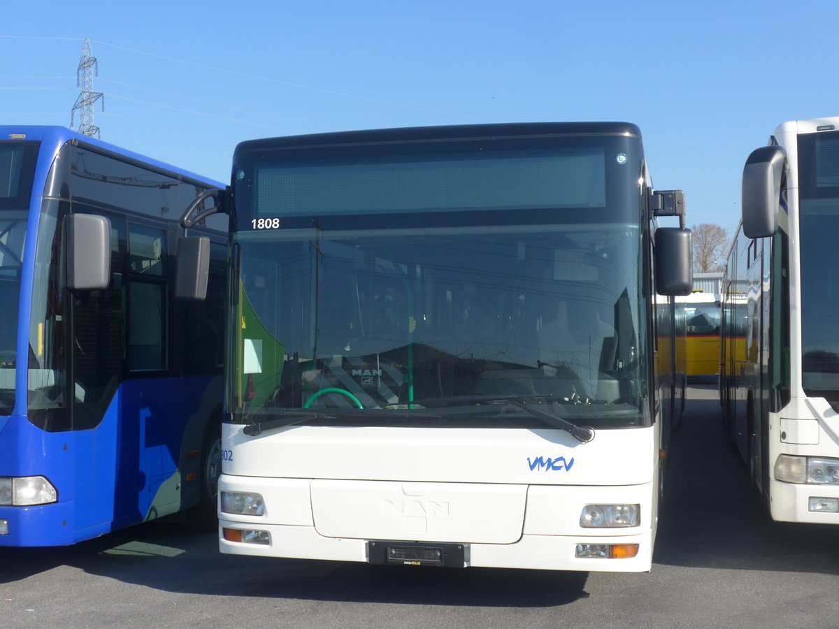 (215'863) - VMCV Clarens - Nr. 902 - MAN (ex transN, La Chaux-de-Fonds Nr. 246; ex TN Neuchtel Nr. 246) am 4. April 2020 in Kerzers, Interbus