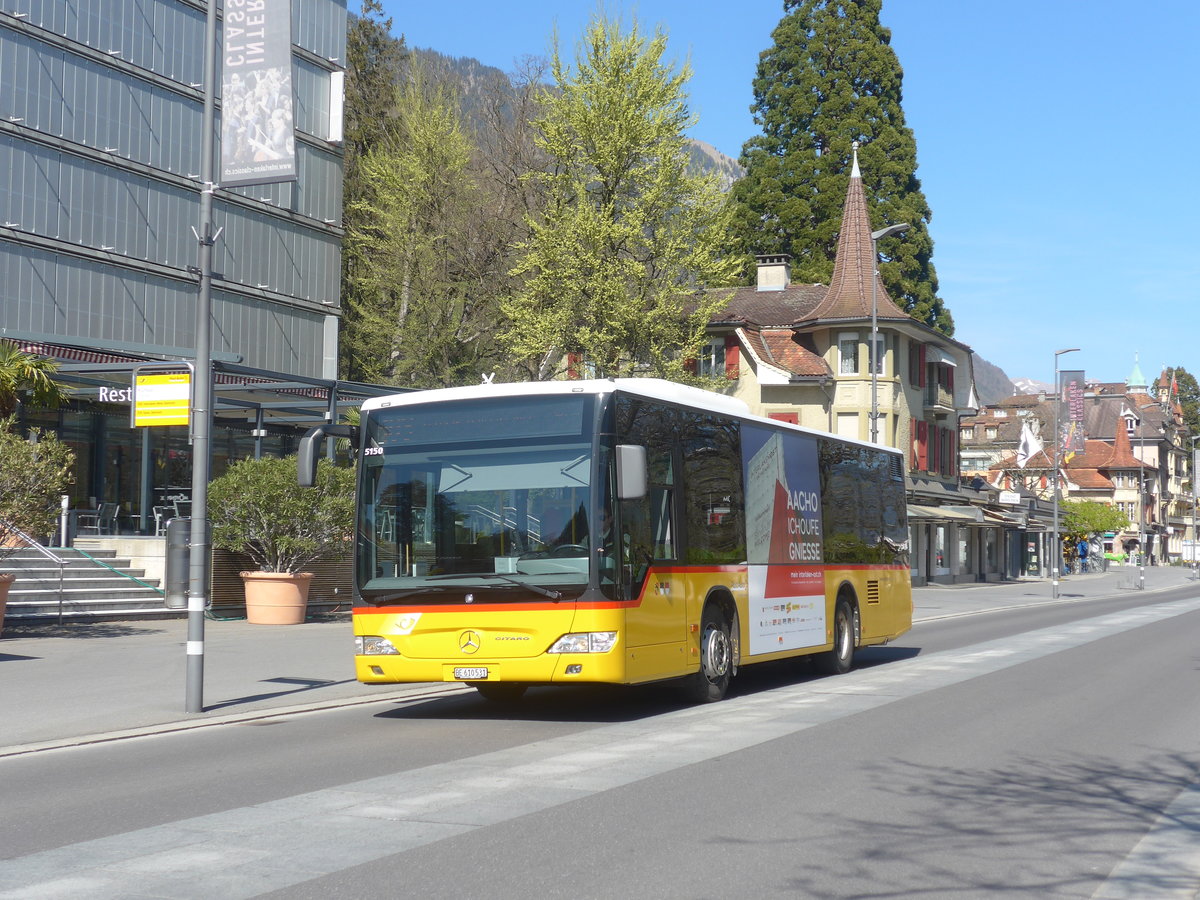 (216'080) - PostAuto Bern - BE 610'531 - Mercedes am 15. April 2020 in Interlaken, Kursaal