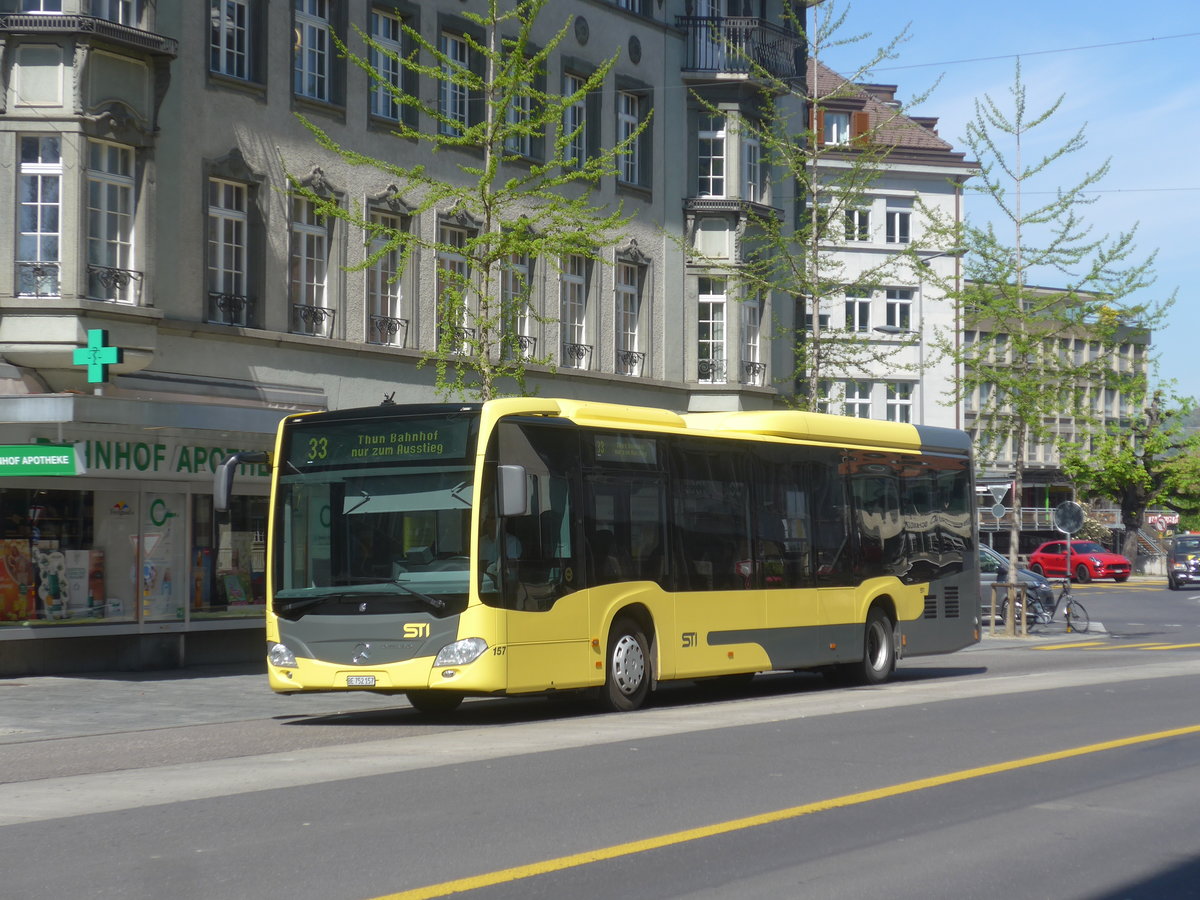 (216'161) - STI Thun - Nr. 157/BE 752'157 - Mercedes am 17. April 2020 in Thun, Bahnhofstrasse