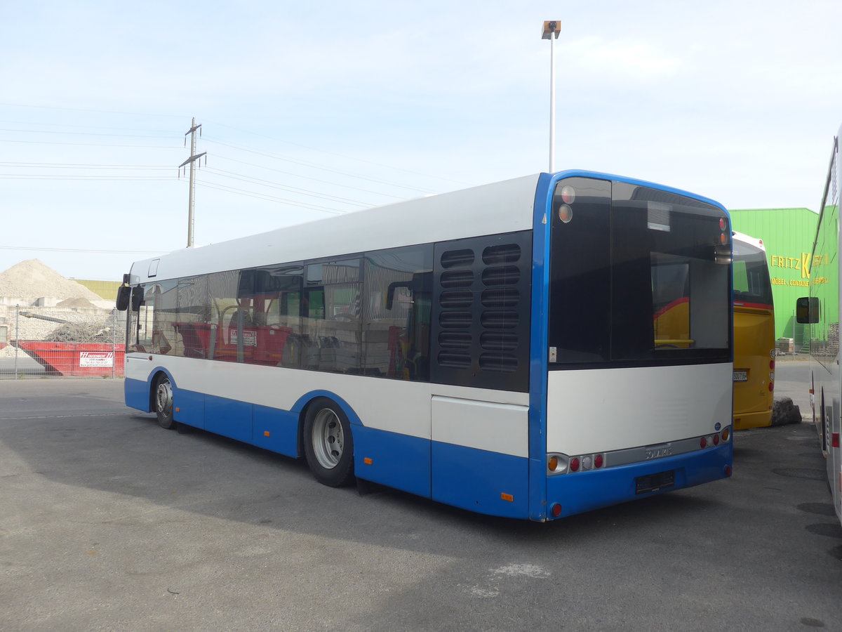 (216'250) - Interbus, Kerzers - Solaris (ex BRH ViaBus, D-Speyer; ex FirstGroup Rhein-Neckar, D-Speyer) am 19. April 2020 in Kerzers, Interbus