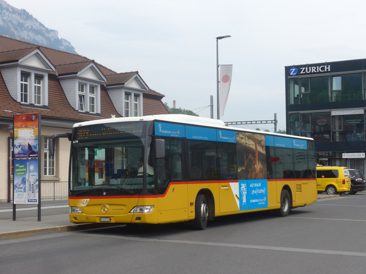 (216'332) - PostAuto Bern - BE 610'539 - Mercedes (ex BE 700'281; ex Schmocker, Stechelberg Nr. 2) am 21. April 2020 beim Bahnhof Interlaken Ost