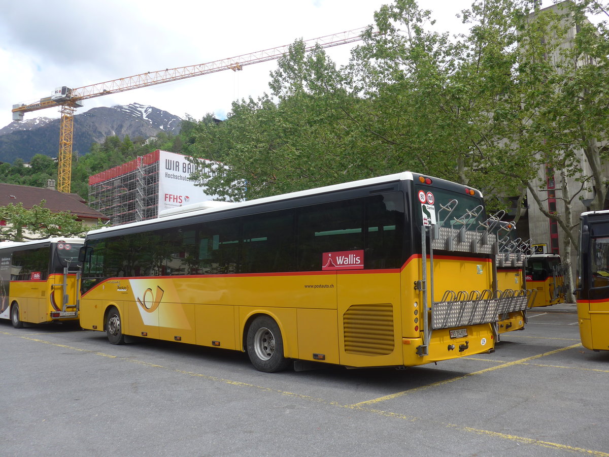 (216'564) - PostAuto Wallis - VS 354'603 - Irisbus am 28. April 2020 in Brig, Garage