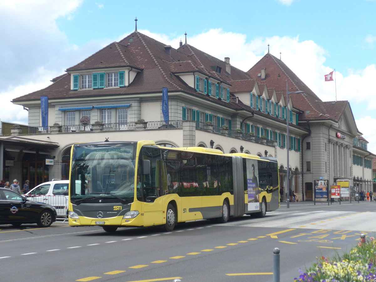 (216'588) - STI Thun - Nr. 168/BE 752'168 - Mercedes am 29. April 2020 beim Bahnhof Thun