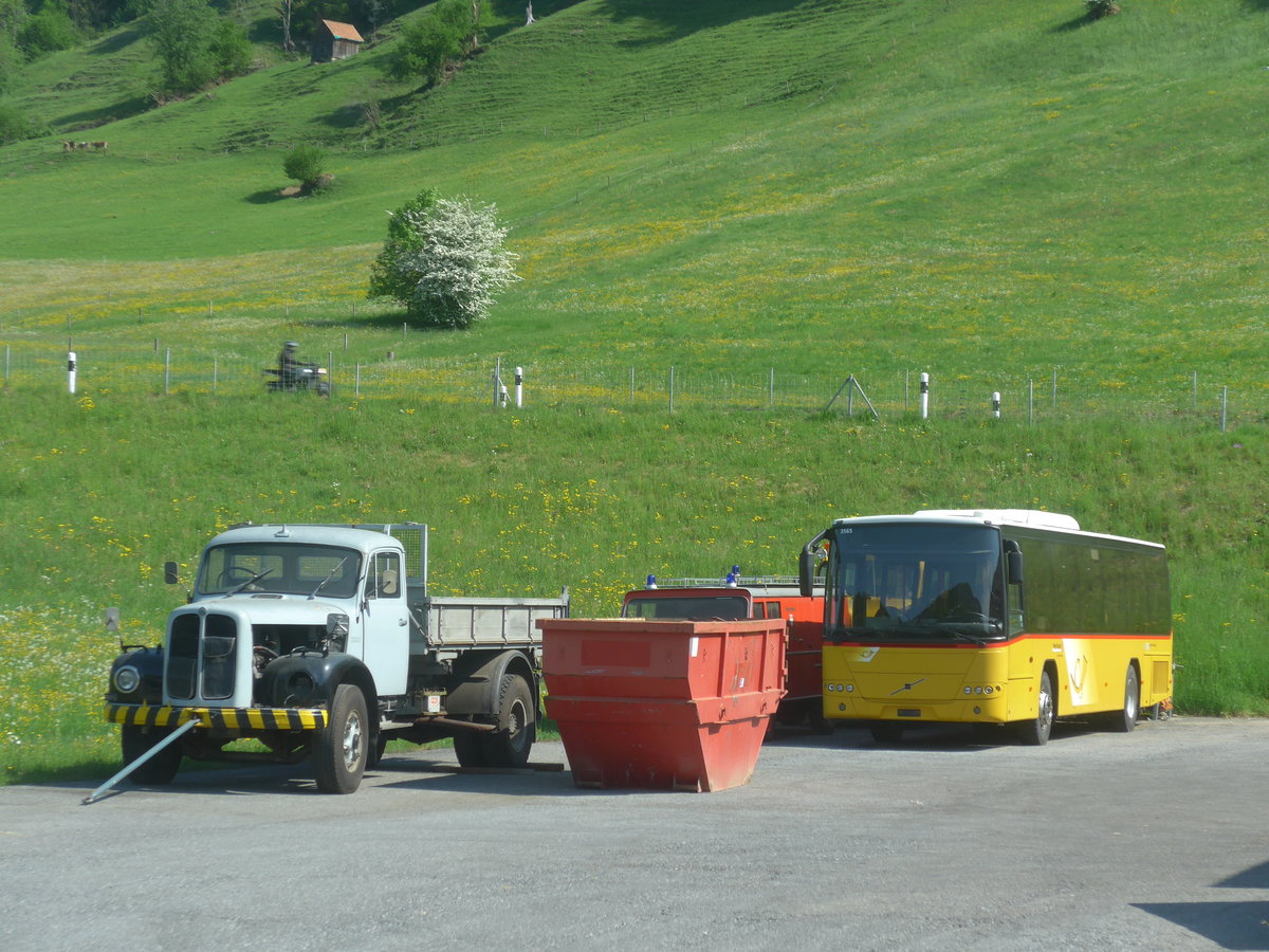 (216'803) - PostAuto Ostschweiz - (SG 374'038) - Volvo (ex PostAuto Graubnden; ex PostAuto Ostschweiz; ex Casutt, Gossau) am 9. Mai 2020 in Krummenau, Altherr