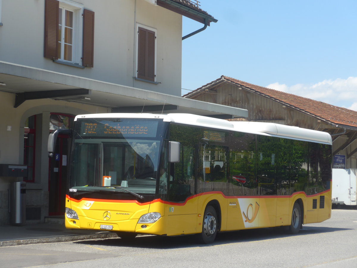 (216'820) - PostAuto Ostschweiz - SG 445'302 - Mercedes am 9. Mai 2020 beim Bahnhof Nesslau-Neu St. Johann