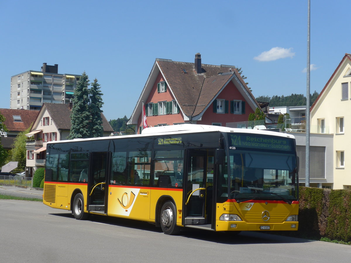 (216'833) - PostAuto Ostschweiz - SZ 61'602 - Mercedes (ex Kistler, Reichenburg) am 9. Mai 2020 beim Bahnhof Uznach