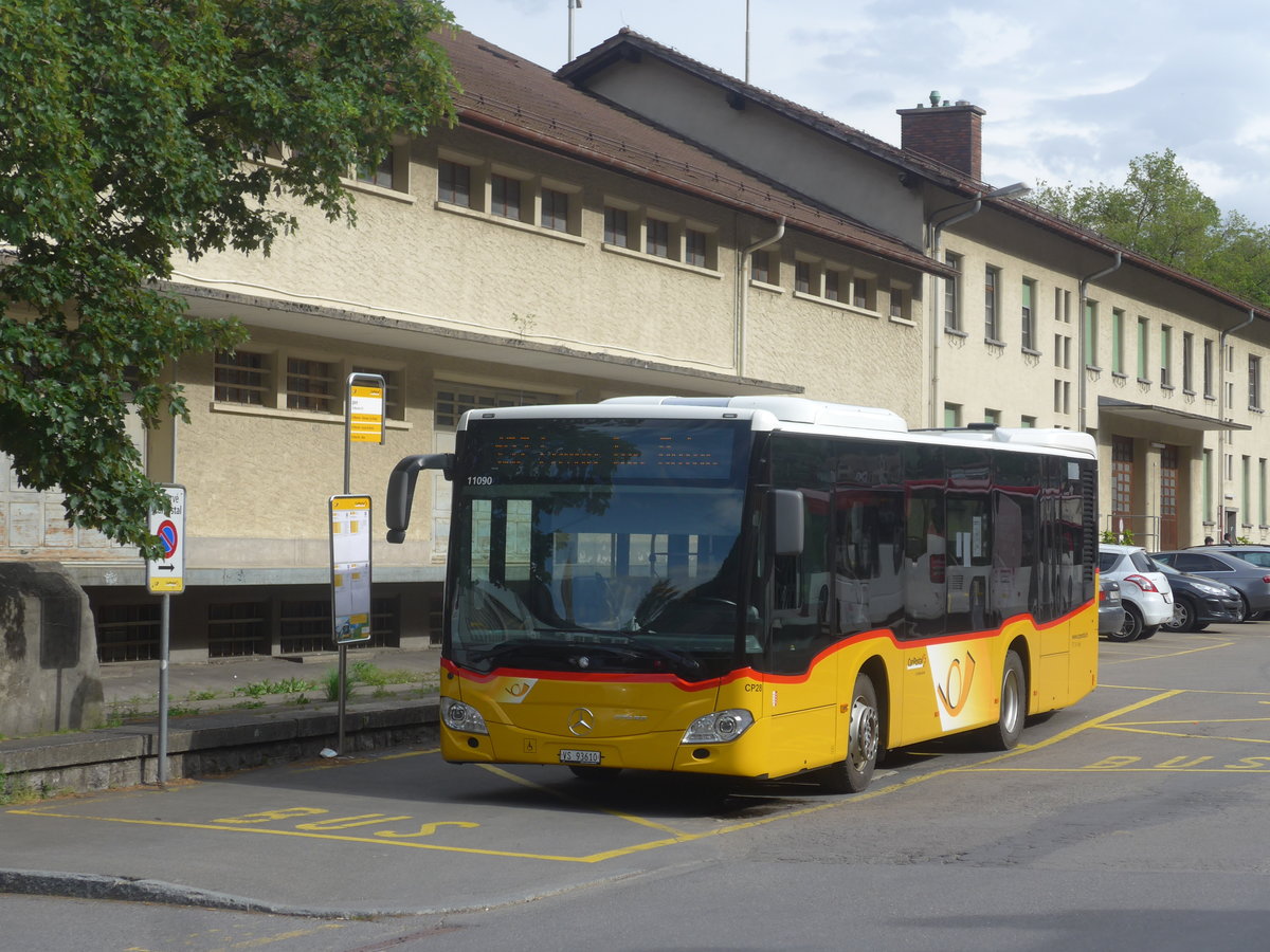 (217'002) - TPC Aigle - Nr. CP28/VS 93'610 - Mercedes am 10. Mai 2020 beim Bahnhof St-Maurice
