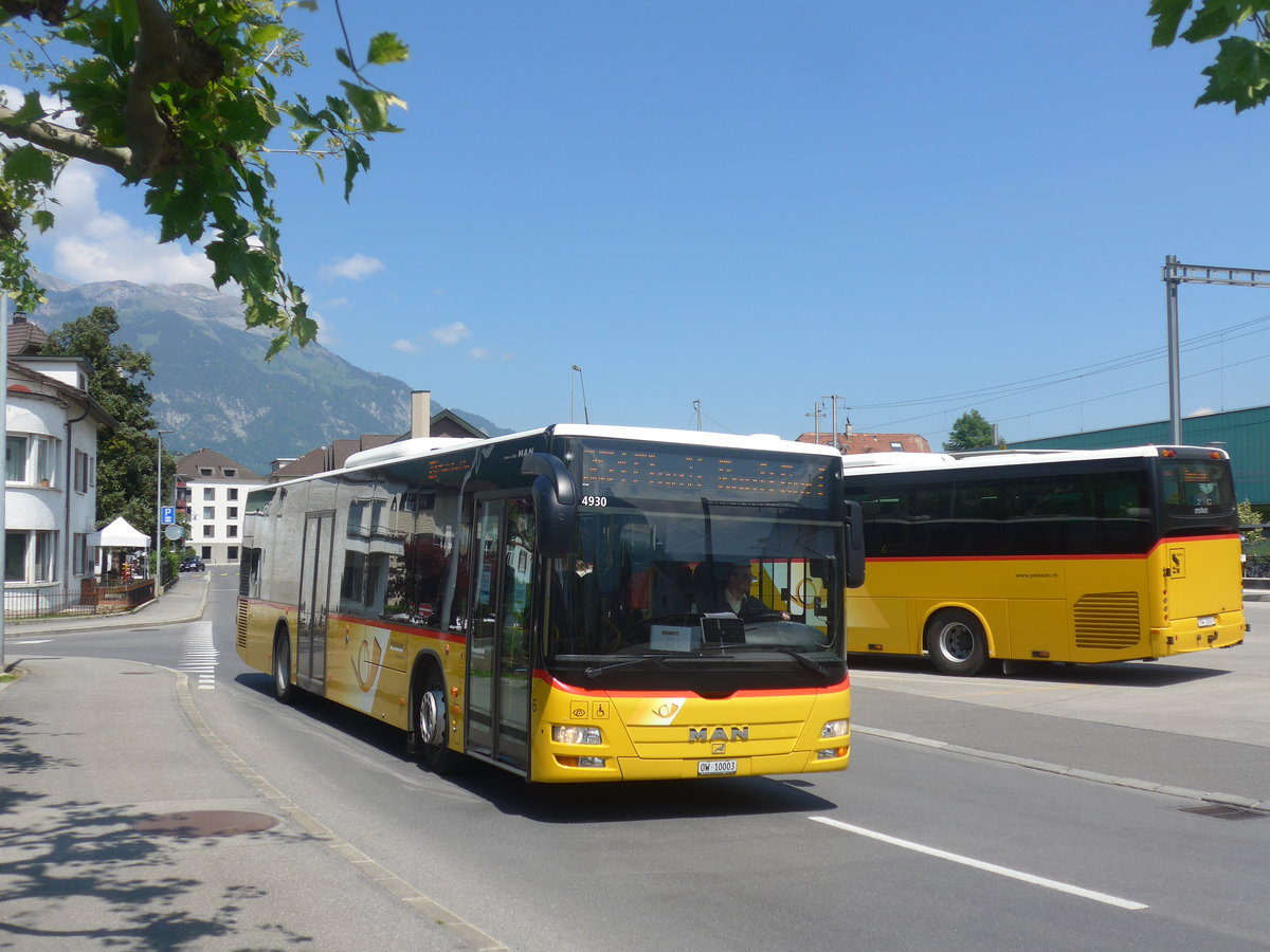 (217'063) - PostAuto Zentralschweiz - Nr. 6/OW 10'003 - MAN (ex Dillier, Sarnen Nr. 6) am 17. Mai 2020 beim Bahnhof Sarnen