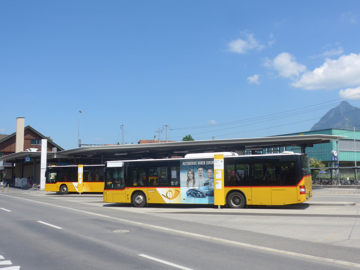 (217'069) - PostAuto Zentralschweiz - Nr. 5/OW 10'002 - MAN (ex Dillier, Sarnen Nr. 5) am 17. Mai 2020 beim Bahnhof Sarnen