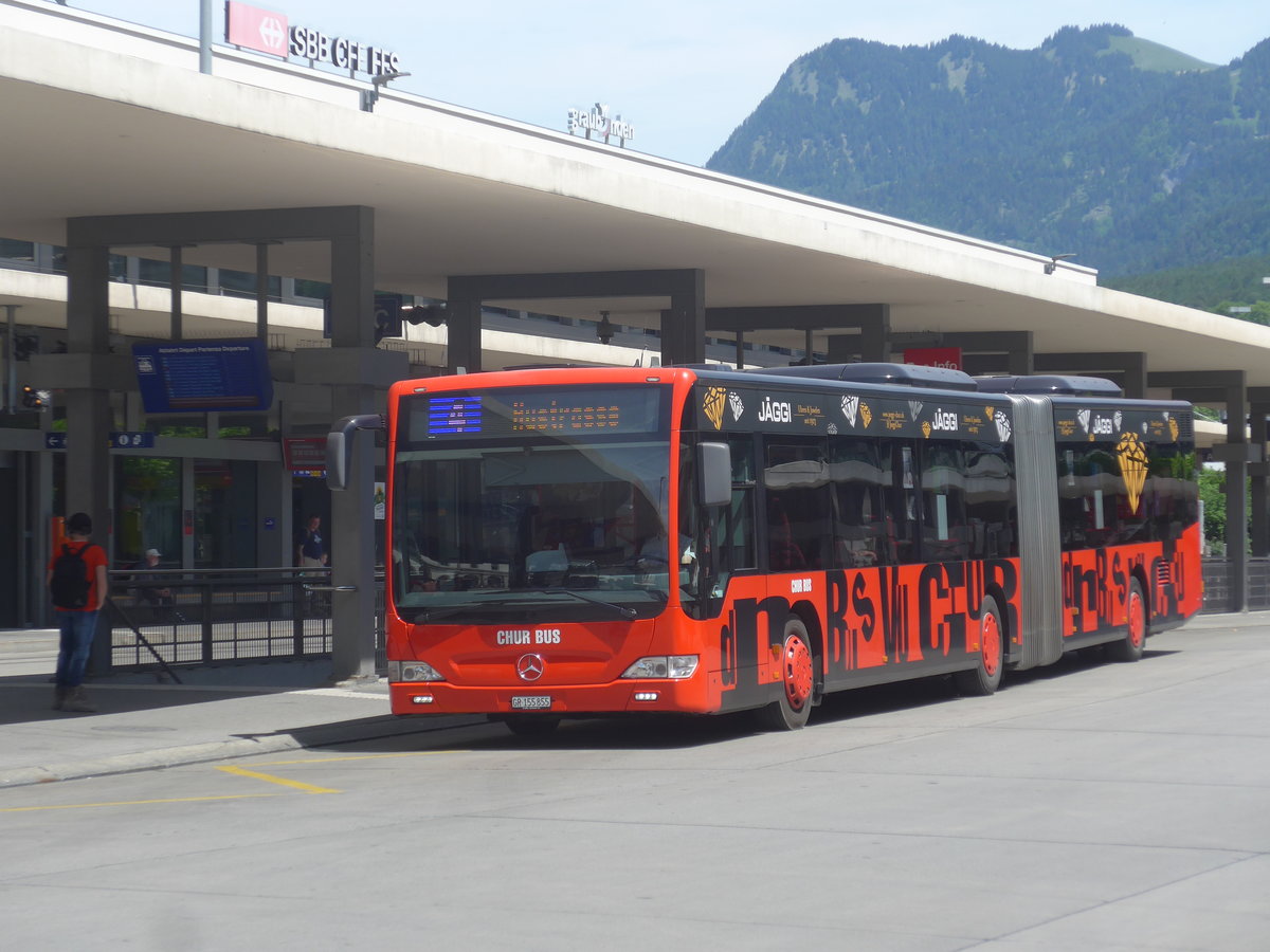 (217'223) - SBC Chur - Nr. 55/GR 155'855 - Mercedes am 23. Mai 2020 beim Bahnhof Chur