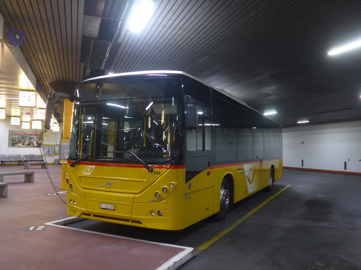 (217'300) - AutoPostale Ticino - Nr. 549/TI 316'305 - Volvo am 24. Mai 2020 in Lugano, Postautostation