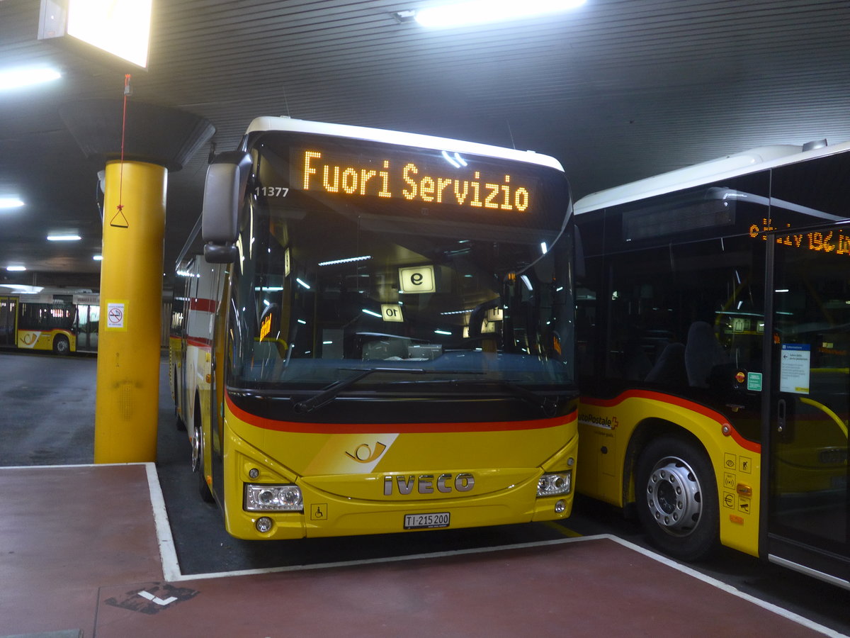 (217'301) - AutoPostale Ticino - TI 215'200 - Iveco (ex Vorfhrfahrzeug) am 24. Mai 2020 in Lugano, Postautostation
