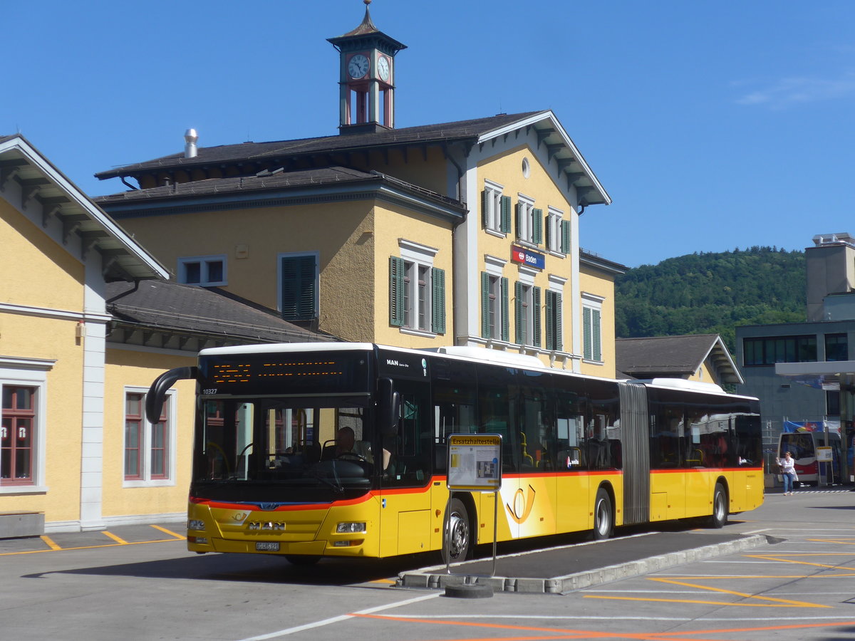 (217'367) - PostAuto Nordschweiz - AG 485'321 - MAN am 30. Mai 2020 beim Bahnhof Baden