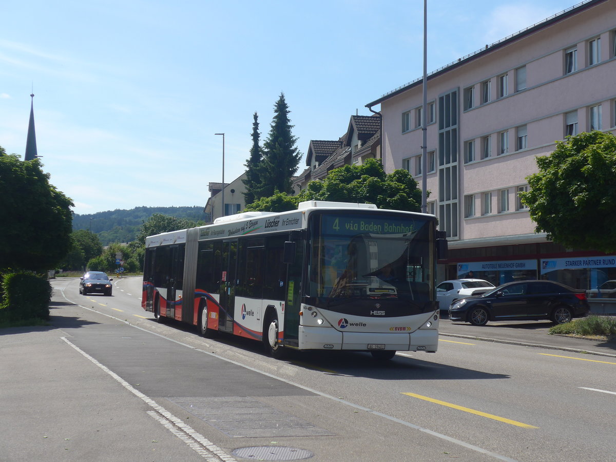 (217'387) - RVBW Wettingen - Nr. 140/AG 19'403 - Scania/Hess am 30. Mai 2020 in Neuenhof, Zrcherstrasse
