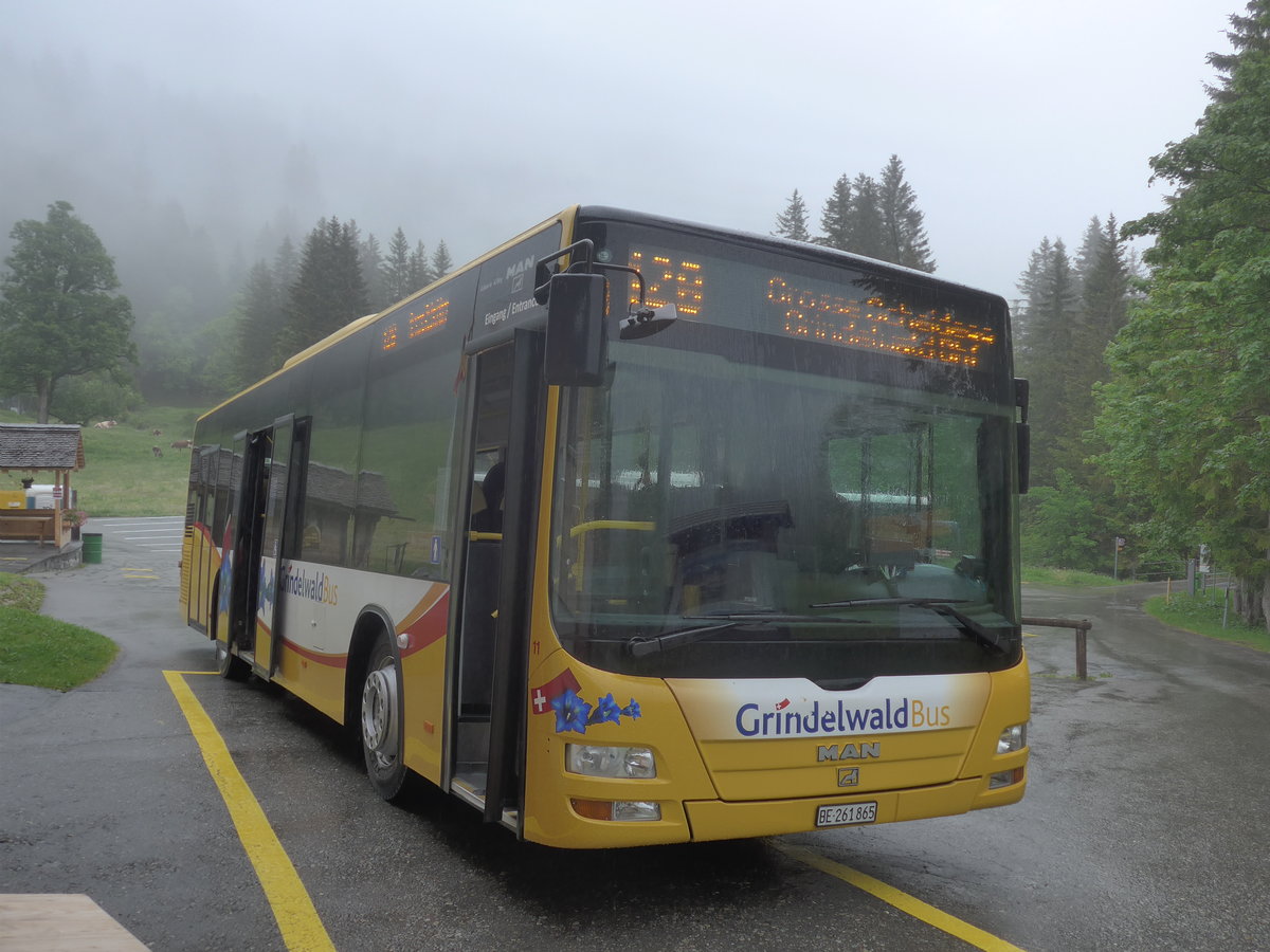 (217'633) - Grindelwaldbus, Grindelwald - Nr. 11/BE 261'865 - MAN/Gppel am 7. Juni 2020 auf der Schwarzwaldalp