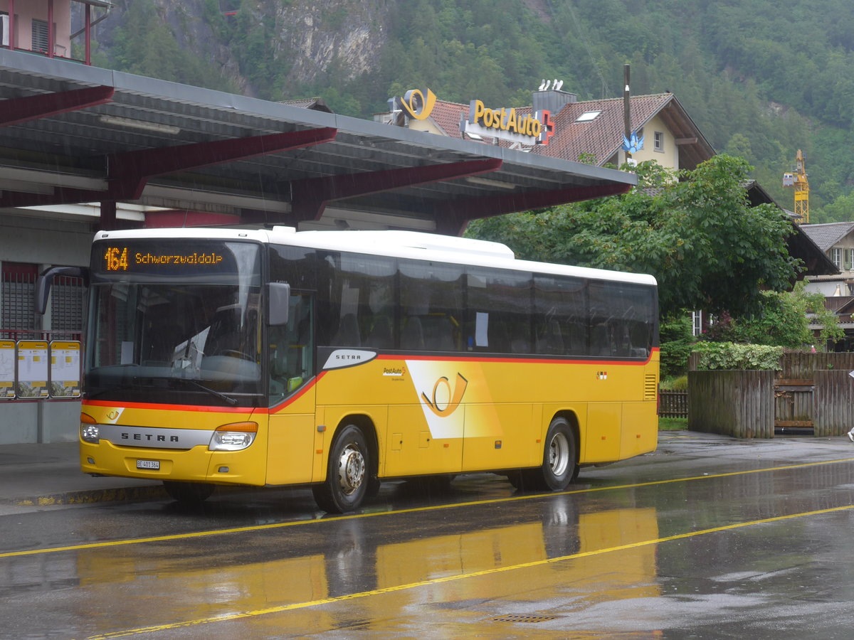 (217'641) - PostAuto Bern - BE 401'364 - Setra (ex AVG Meiringen Nr. 64) am 7. Juni 2020 in Meiringen, Postautostation
