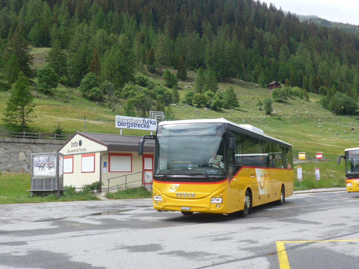(217'661) - Seiler, Ernen - VS 445'912 - Iveco (ex PostAuto Wallis) am 7. Juni 2020 beim Bahnhof Oberwald