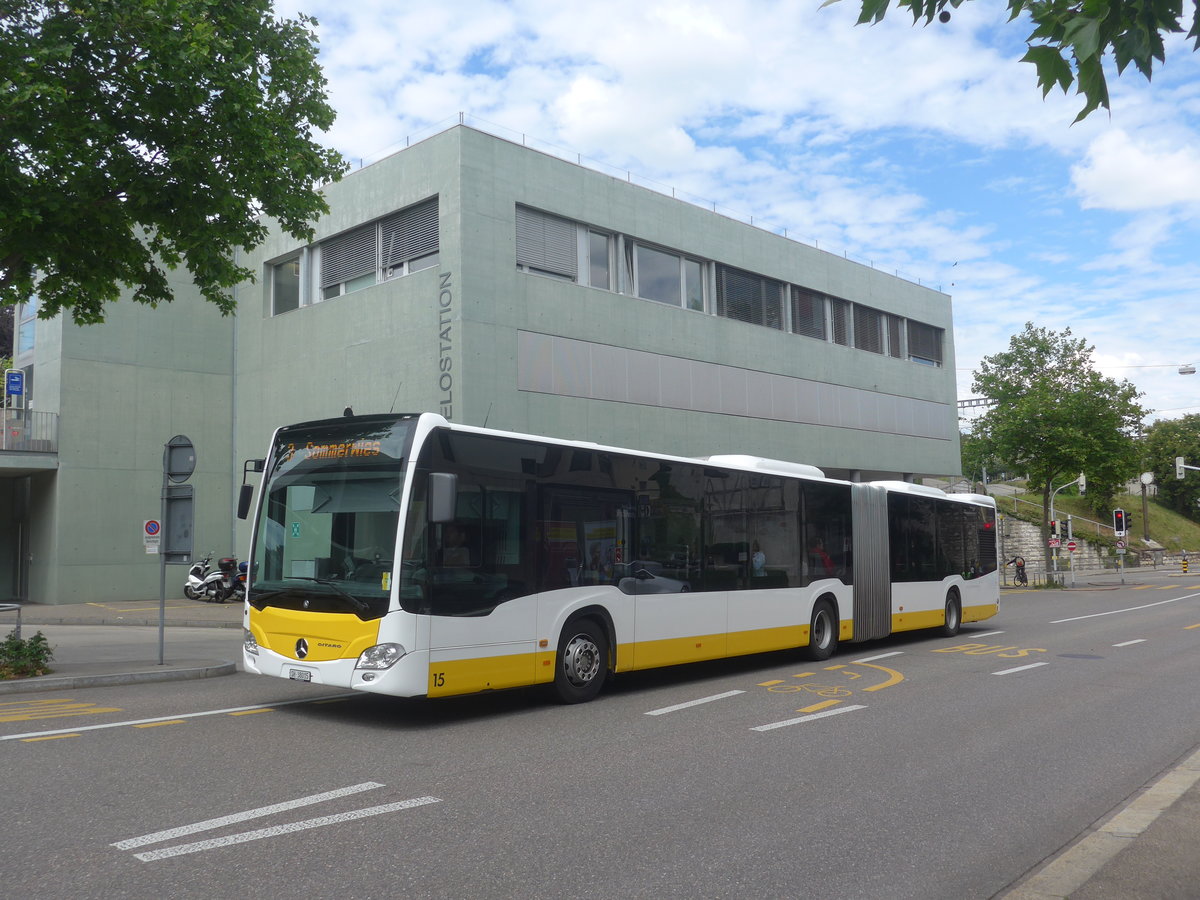 (217'728) - VBSH Schaffhausen - Nr. 15/SH 38'015 - Mercedes am 8. Juni 2020 beim Bahnhof Schaffhausen