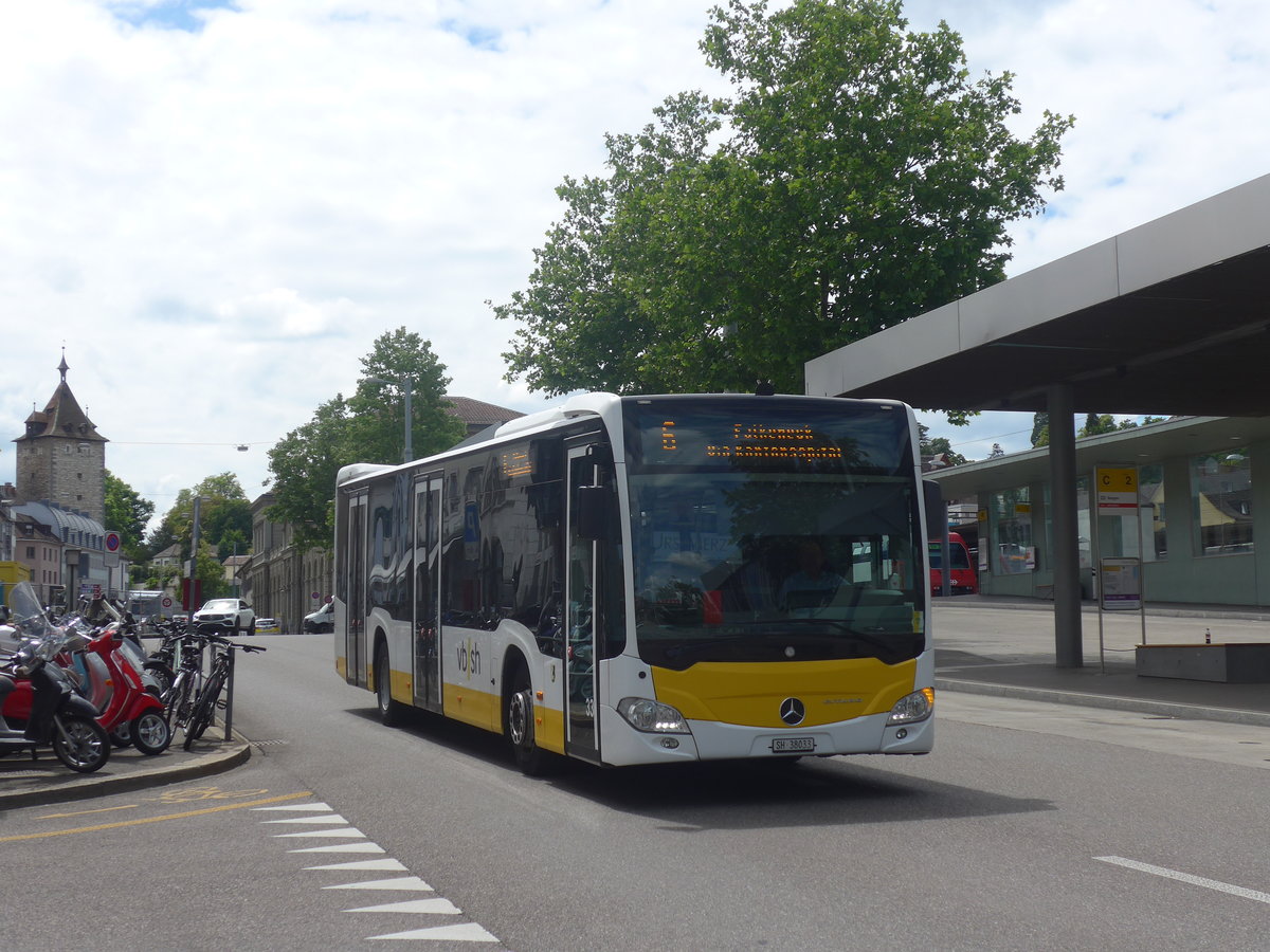 (217'755) - VBSH Schaffhausen - Nr. 33/SH 38'033 - Mercedes am 8. Juni 2020 beim Bahnhof Schaffhausen