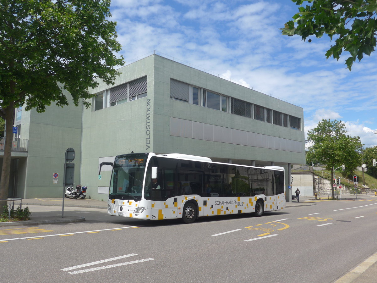 (217'767) - sB Schaffhausen - Nr. 26/SH 54'326 - Mercedes am 8. Juni 2020 beim Bahnhof Schaffhausen