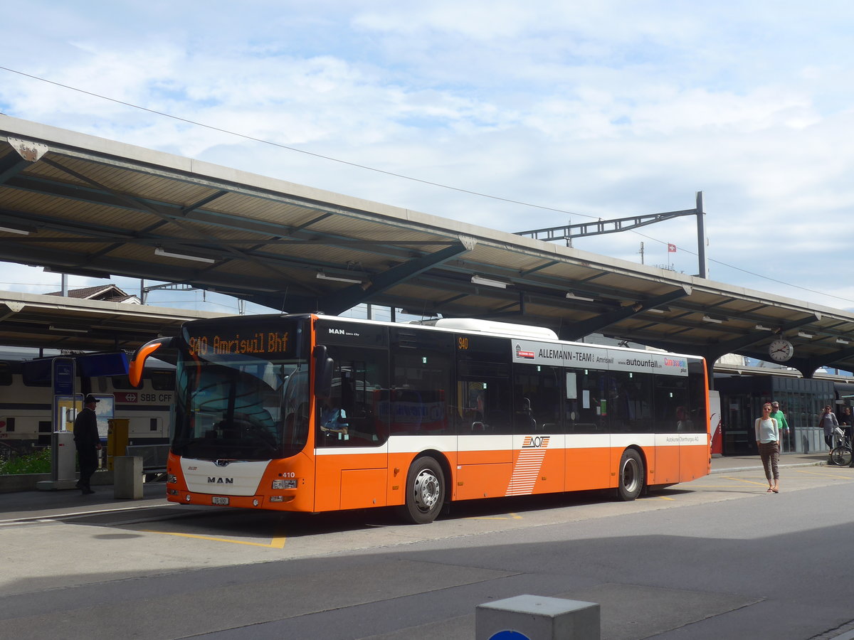 (217'772) - AOT Amriswil - Nr. 410/TG 690 - MAN am 8. Juni 2020 beim Bahnhof Romanshorn