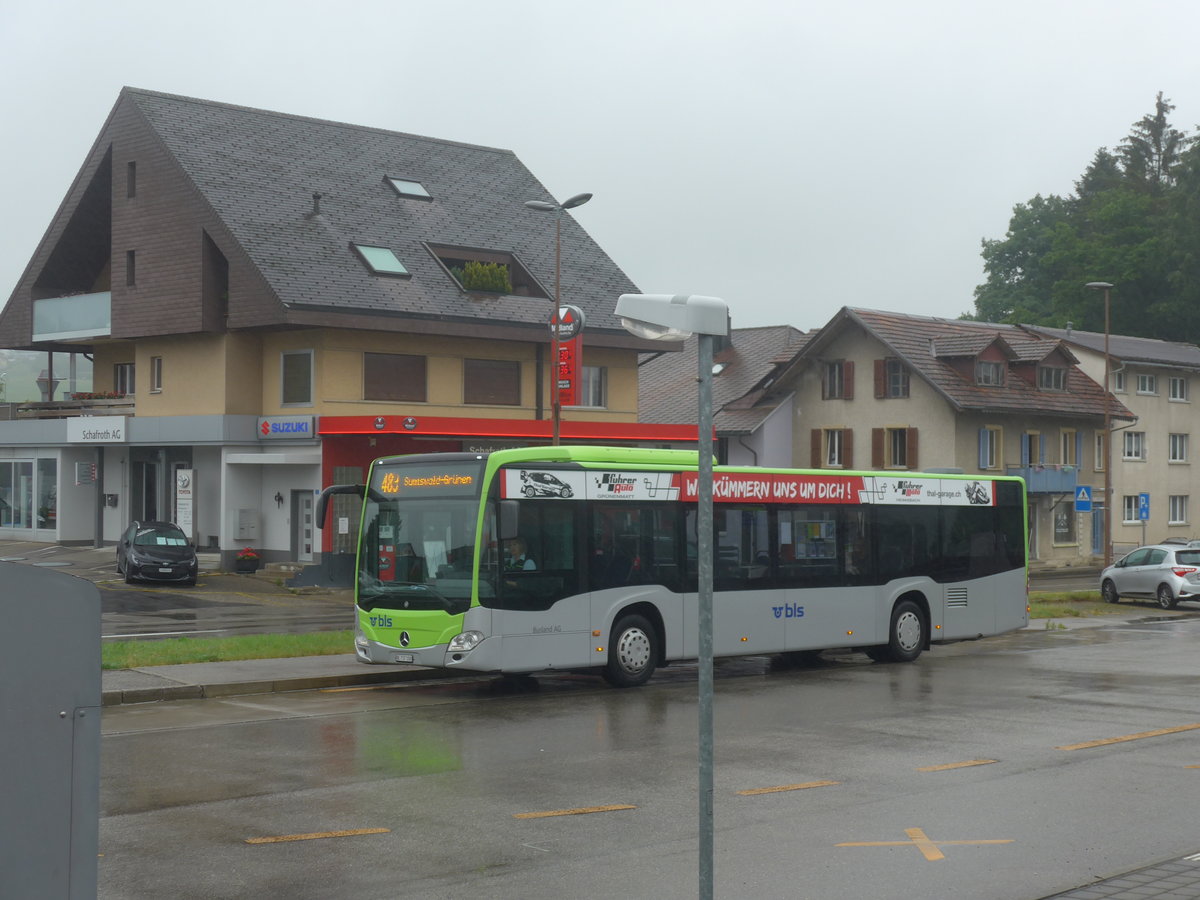 (217'944) - Busland, Burgdorf - Nr. 108/BE 737'108 - Mercedes am 14. Juni 2020 beim Bahnhof Affloltern-Weier