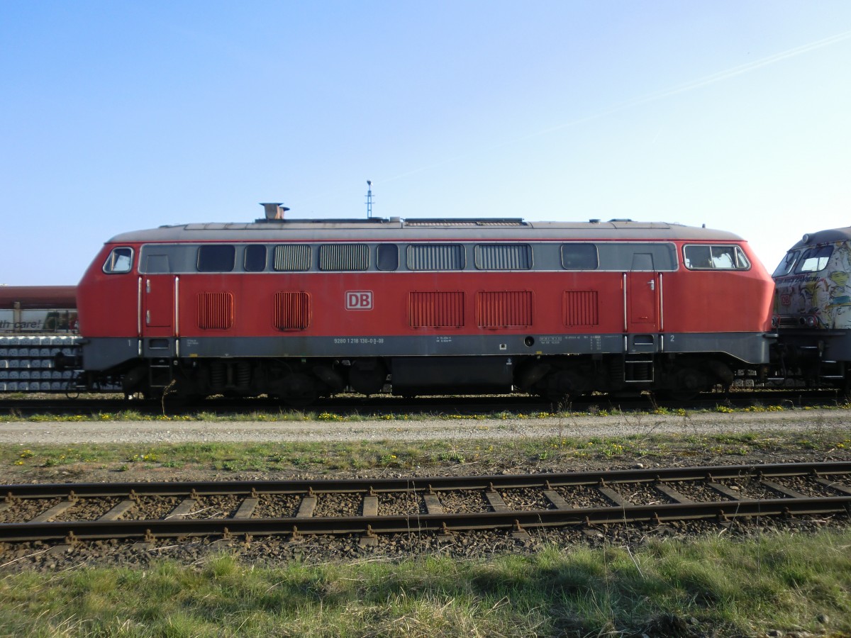 218 136-0 war am 17. April 2011 in M�hldorf abgestellt.