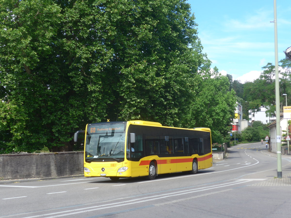 (218'193) - BLT Oberwil - Nr. 87/BL 202'232 - Mercedes am 28. Juni 2020 in Bottmingen, Schloss