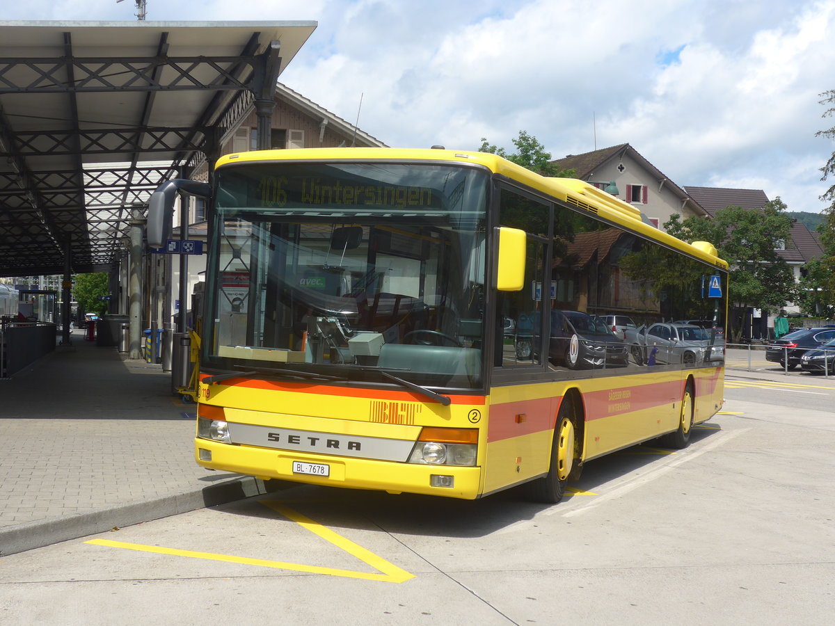 (218'215) - ASW Wintersingen - Nr. 2(119)/BL 7678 - Setra am 28. Juni 2020 beim Bahnhof Sissach