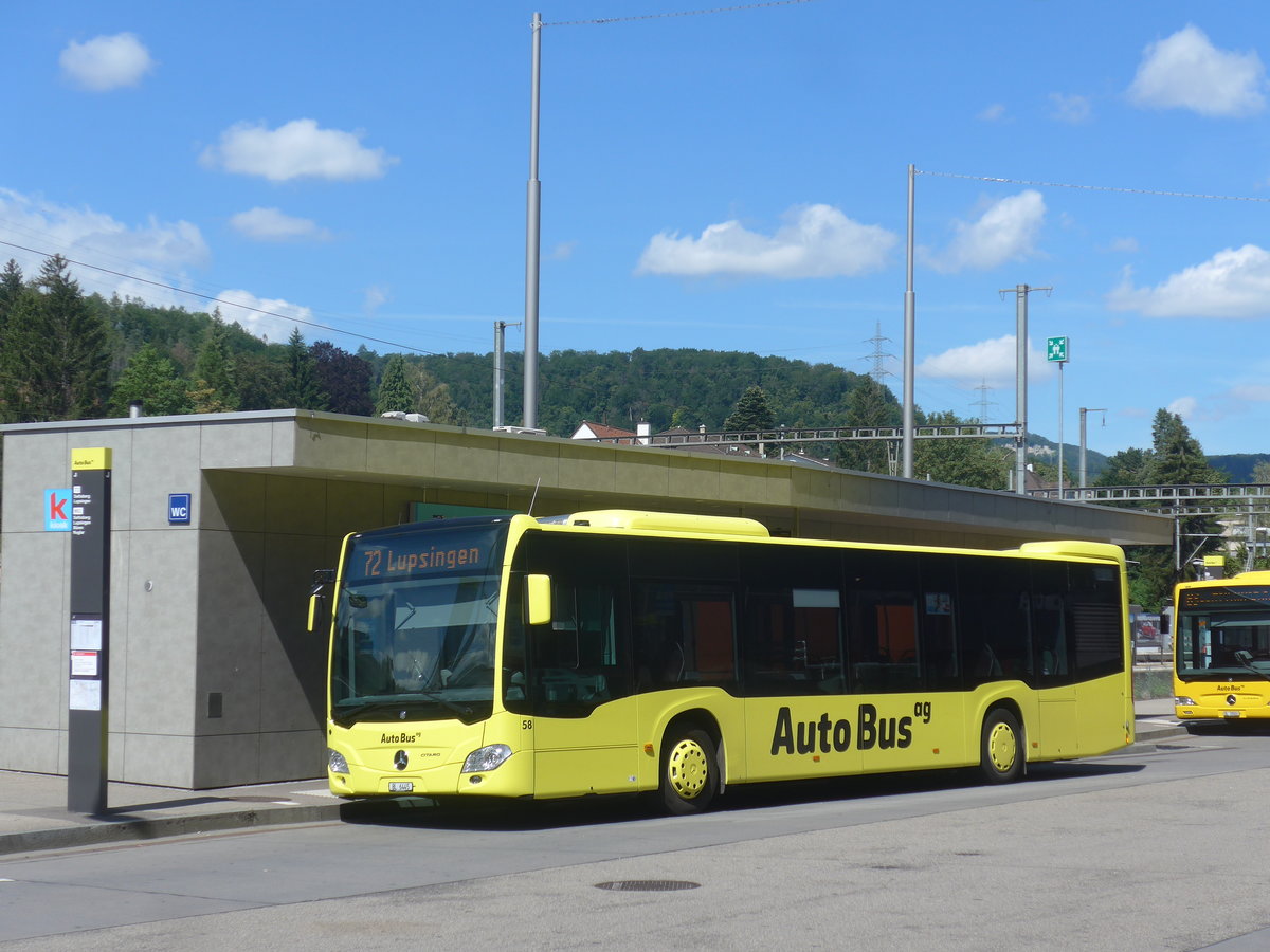 (218'345) - AAGL Liestal - Nr. 58/BL 6445 - Mercedes am 4. Juli 2020 beim Bahnhof Liestal