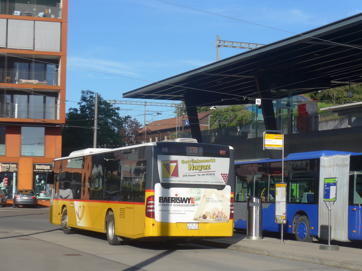 (218'438) - PostAuto Bern - Nr. 9/BE 652'123 - Mercedes (ex Klopfstein, Laupen Nr. 9) am 4. Juli 2020 beim Bahnhof Bern Brnnen Westside