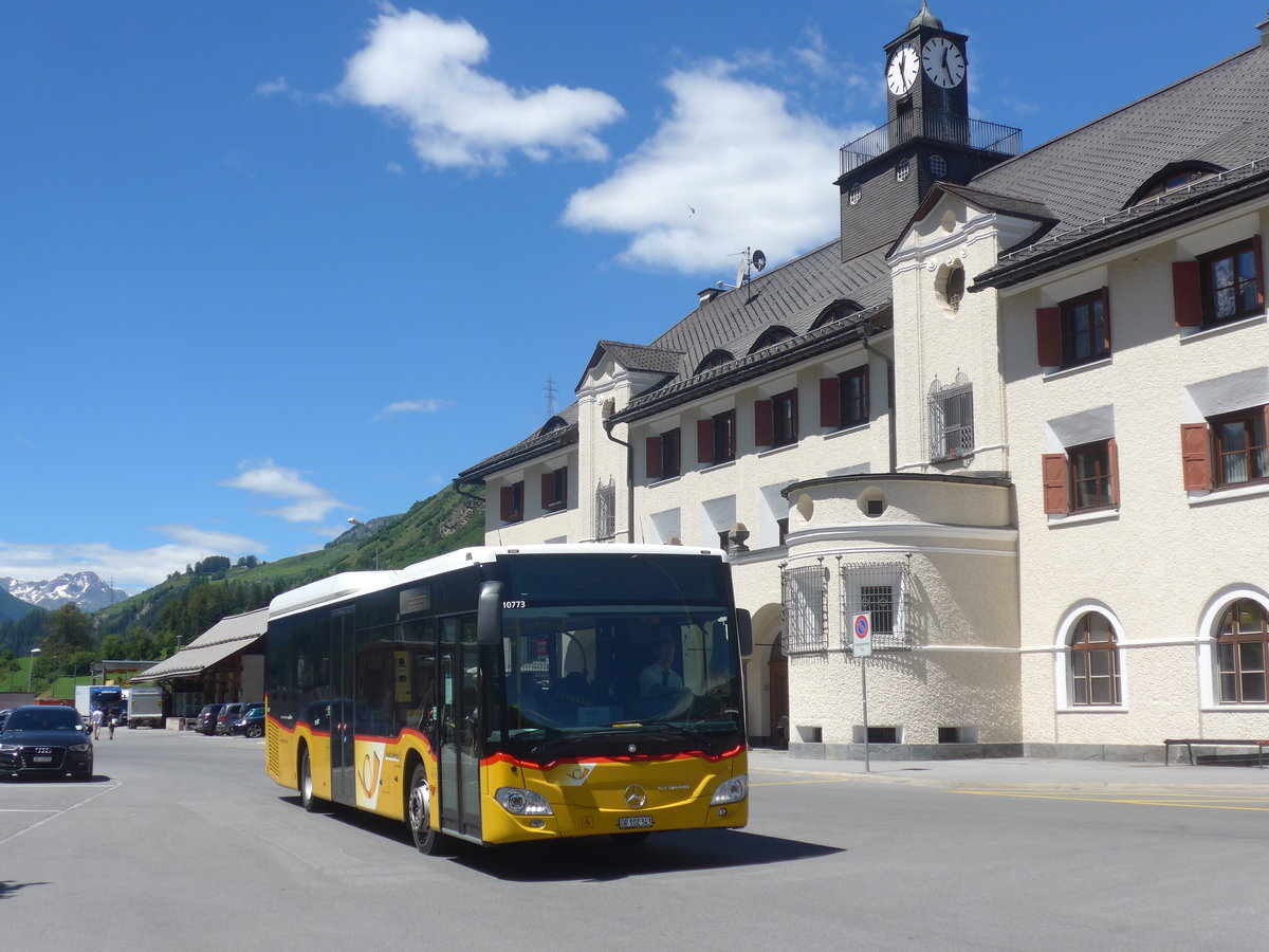 (218'483) - PostAuto Graubnden - GR 102'343 - Mercedes am 5. Juli 2020 beim Bahnhof Scuol-Tarasp