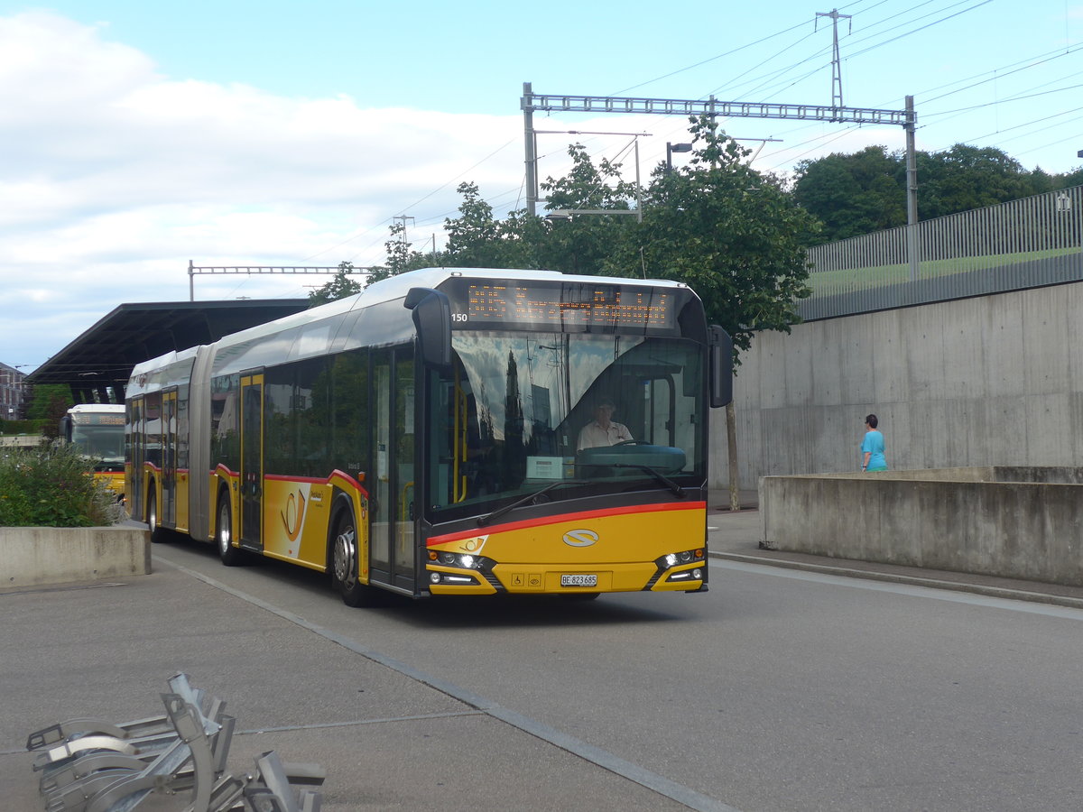 (218'587) - PostAuto Bern - Nr. 685/BE 823'685 - Solaris am 6. Juli 2020 beim Bahnhof Bern Brnnen Westside