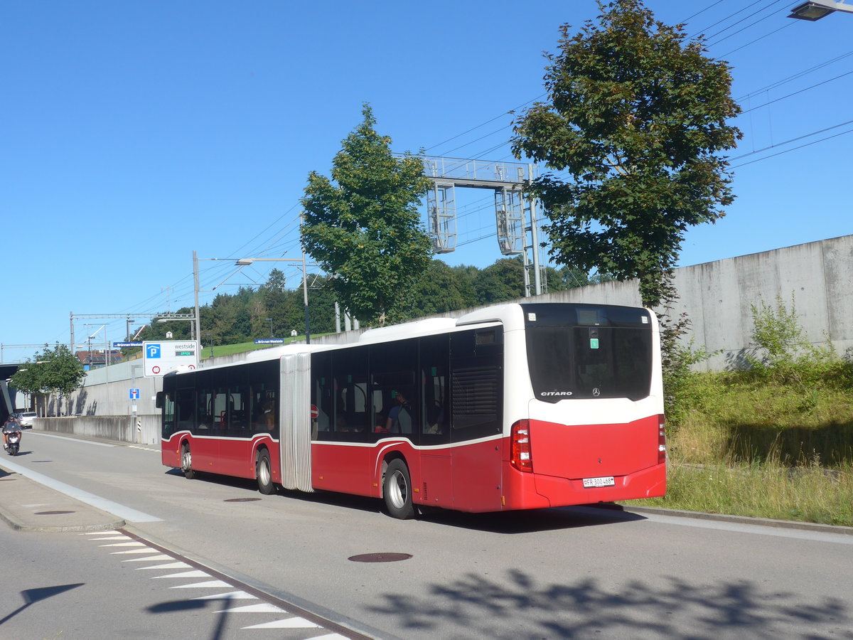 (218'697) - Intertours, Domdidier - FR 300'468 - Mercedes (ex BLT Oberwil Nr. 99; ex Gschwindl, A-Wien Nr. 8413) am 12. Juli 2020 beim Bahnhof Bern Brnnen Westside