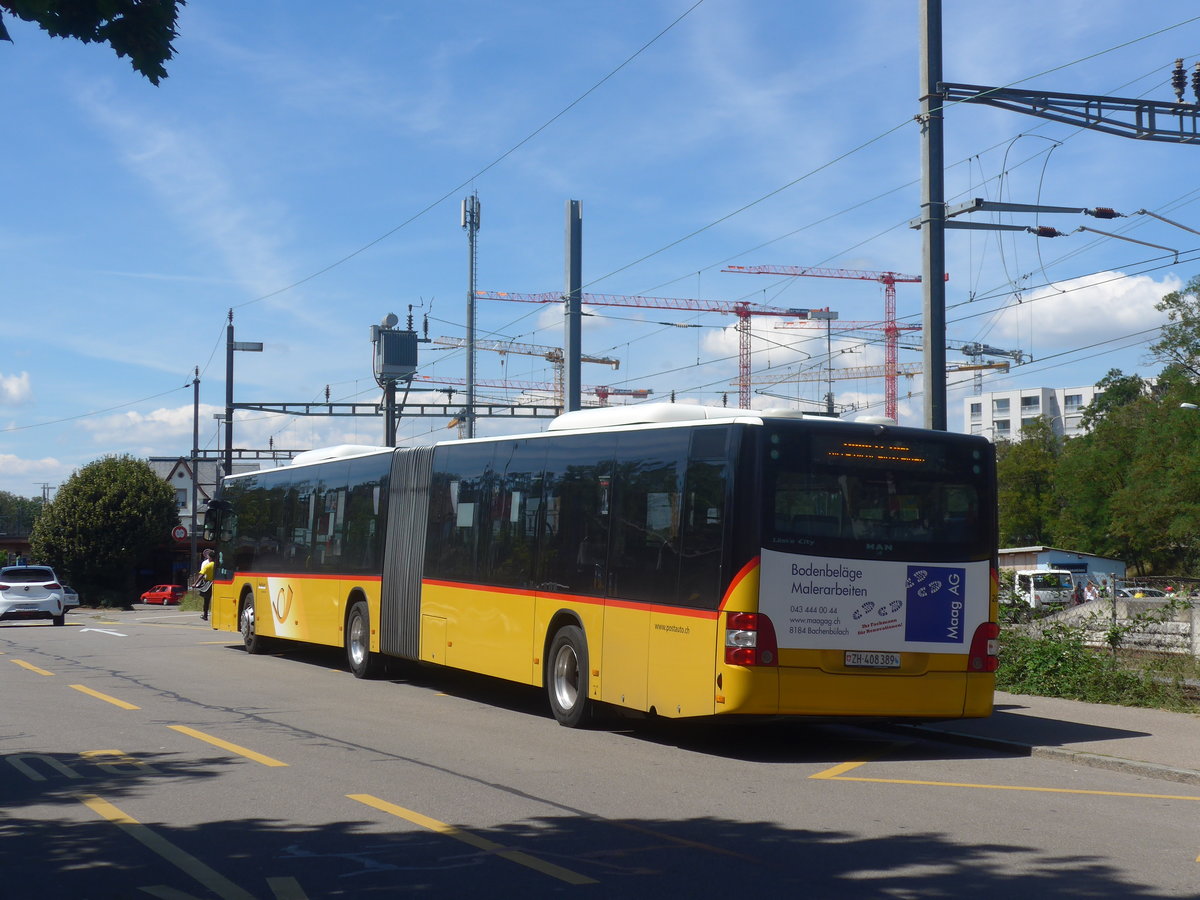 (218'755) - PostAuto Zrich - Nr. 262/ZH 408'389 - MAN am 18. Juli 2020 beim Bahnhof Blach
