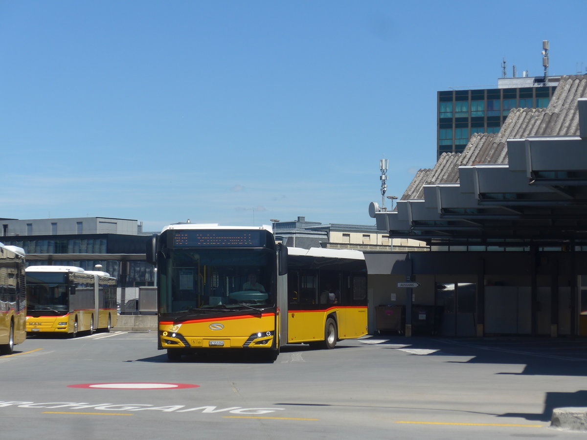 (218'857) - PostAuto Bern - BE 553'244 - Solaris am 19. Juli 2020 in Bern, Postautostation