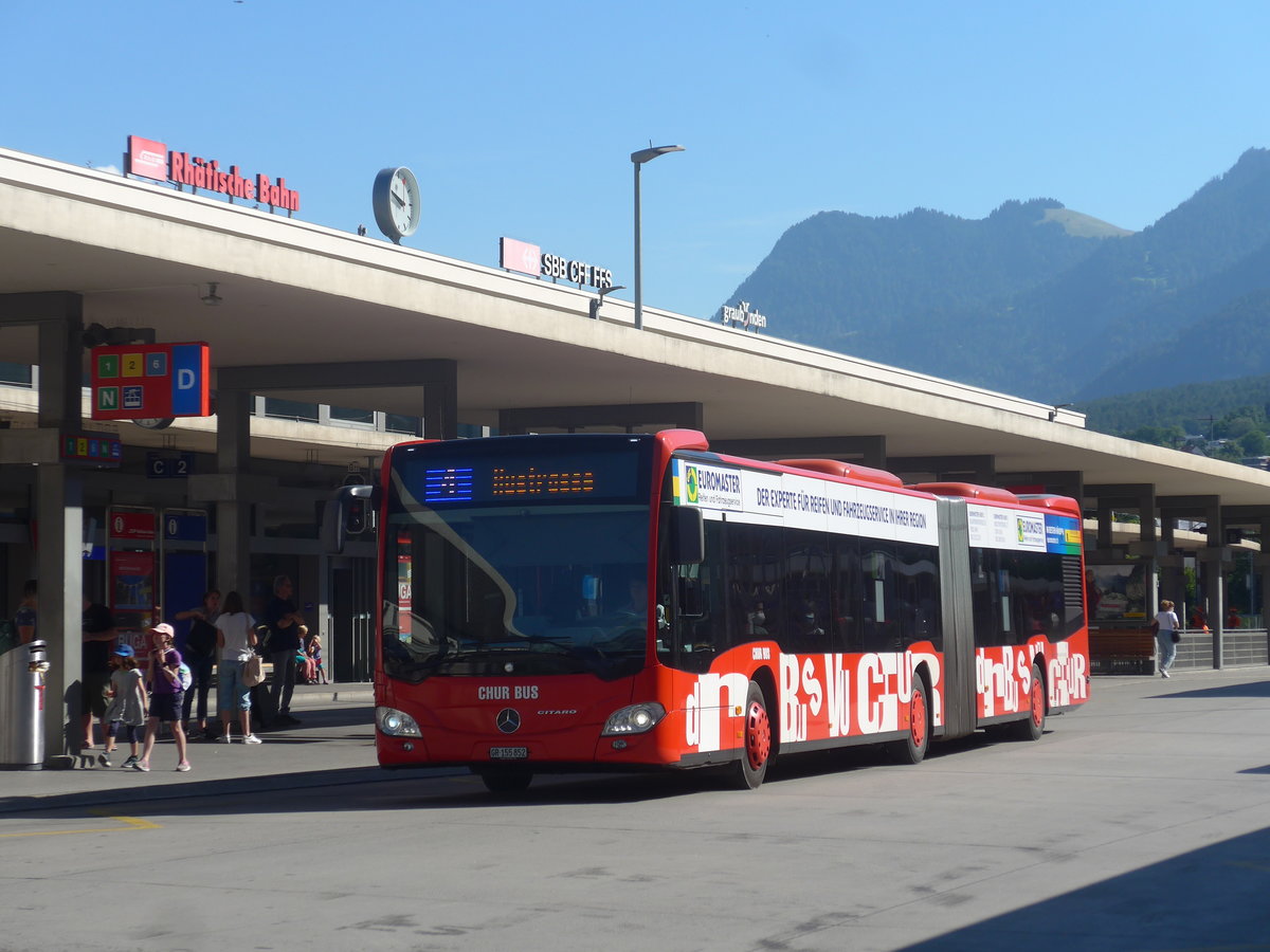 (218'882) - SBC Chur - Nr. 52/GR 155'852 - Mercedes am 20. Juli 2020 beim Bahnhof Chur
