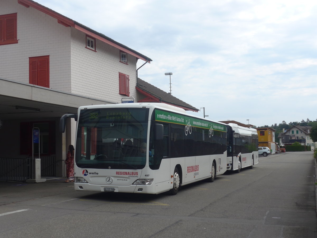 (219'324) - Knecht, Windisch - Nr. 457/AG 315'789 - Mercedes am 2. August 2020 beim Bahnhof Mgenwil
