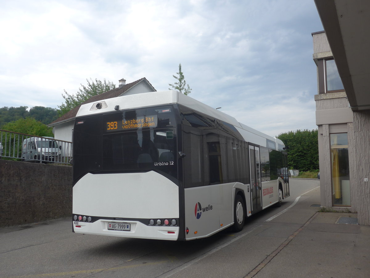 (219'327) - Knecht, Windisch - Nr. 432/AG 7999 - Solaris am 2. August 2020 beim Bahnhof Mgenwil (ohne Aussenspiegel!)