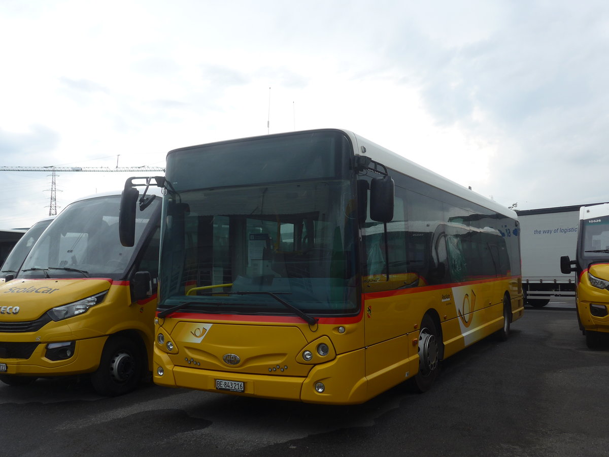 (219'366) - PostAuto Bern - Nr. 216/BE 843'216 - Heuliez am 2. August 2020 in Kerzers, Interbus