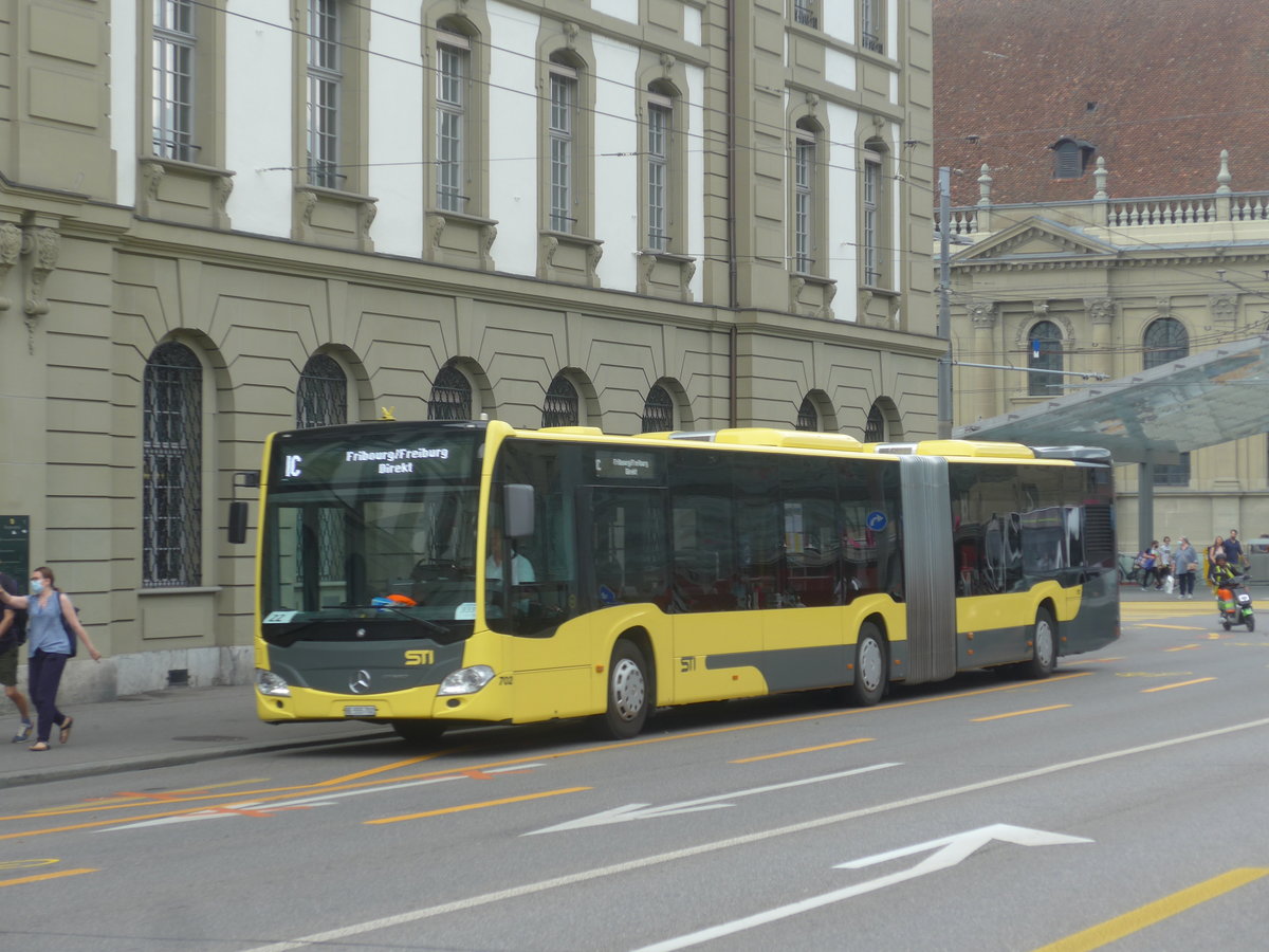 (219'434) - STI Thun - Nr. 702/BE 555'702 - Mercedes am 2. August 2020 beim Bahnhof Bern