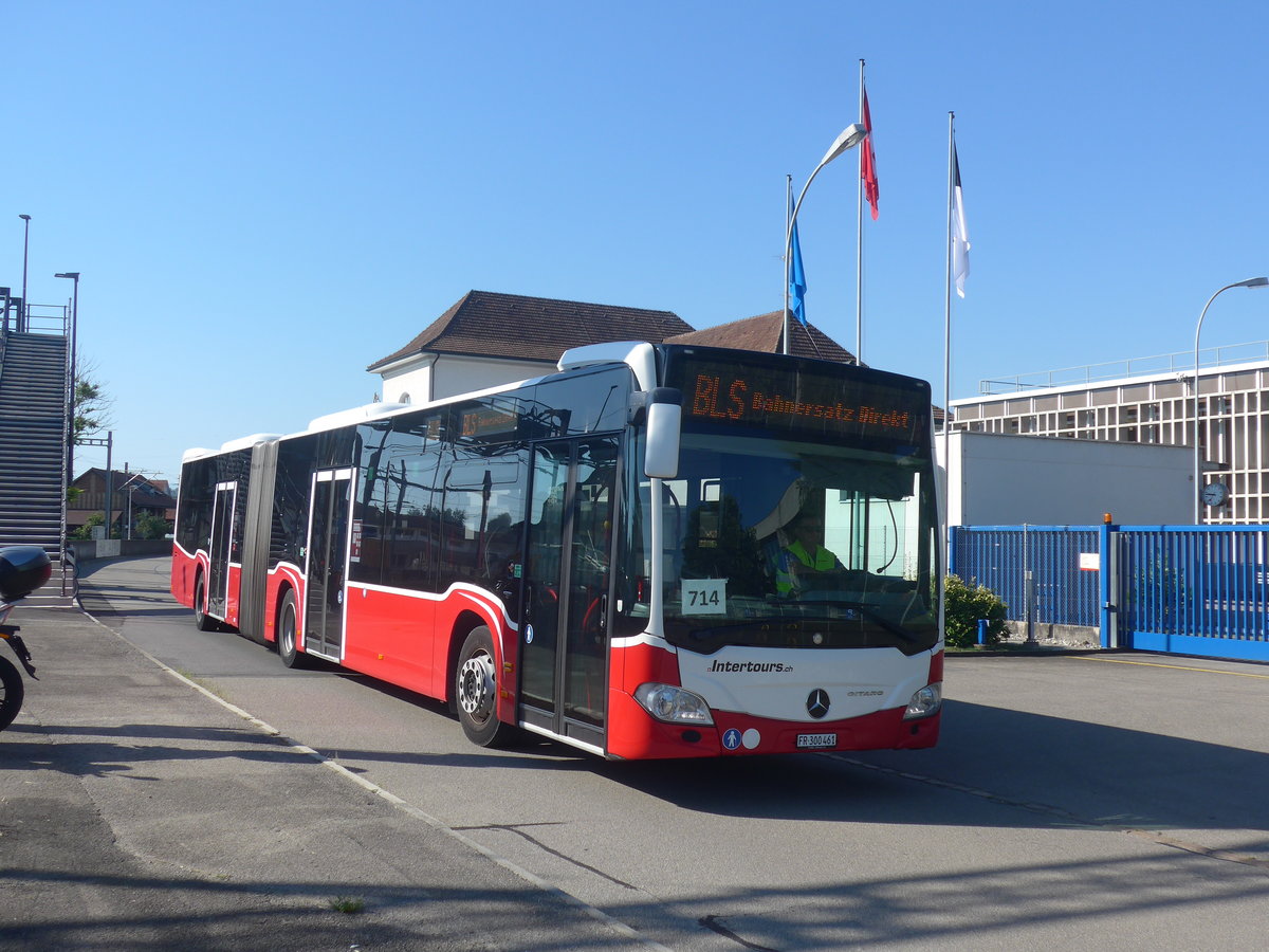 (219'557) - Intertours, Domdidier - FR 300'461 - Mercedes (ex Gschwindl, A-Wien Nr. 8408) am 9. August 2020 beim Bahnhof Kerzers