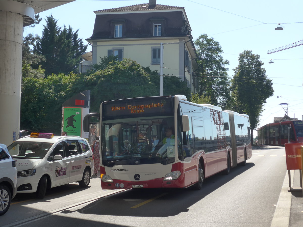 (219'597) - Intertours, Domdidier - FR 300'477 - Mercedes (ex BLT Oberwil Nr. 97; ex Gschwindl, A-Wien Nr. 8409) am 9. August 2020 beim Bahnhof Bern Europaplatz