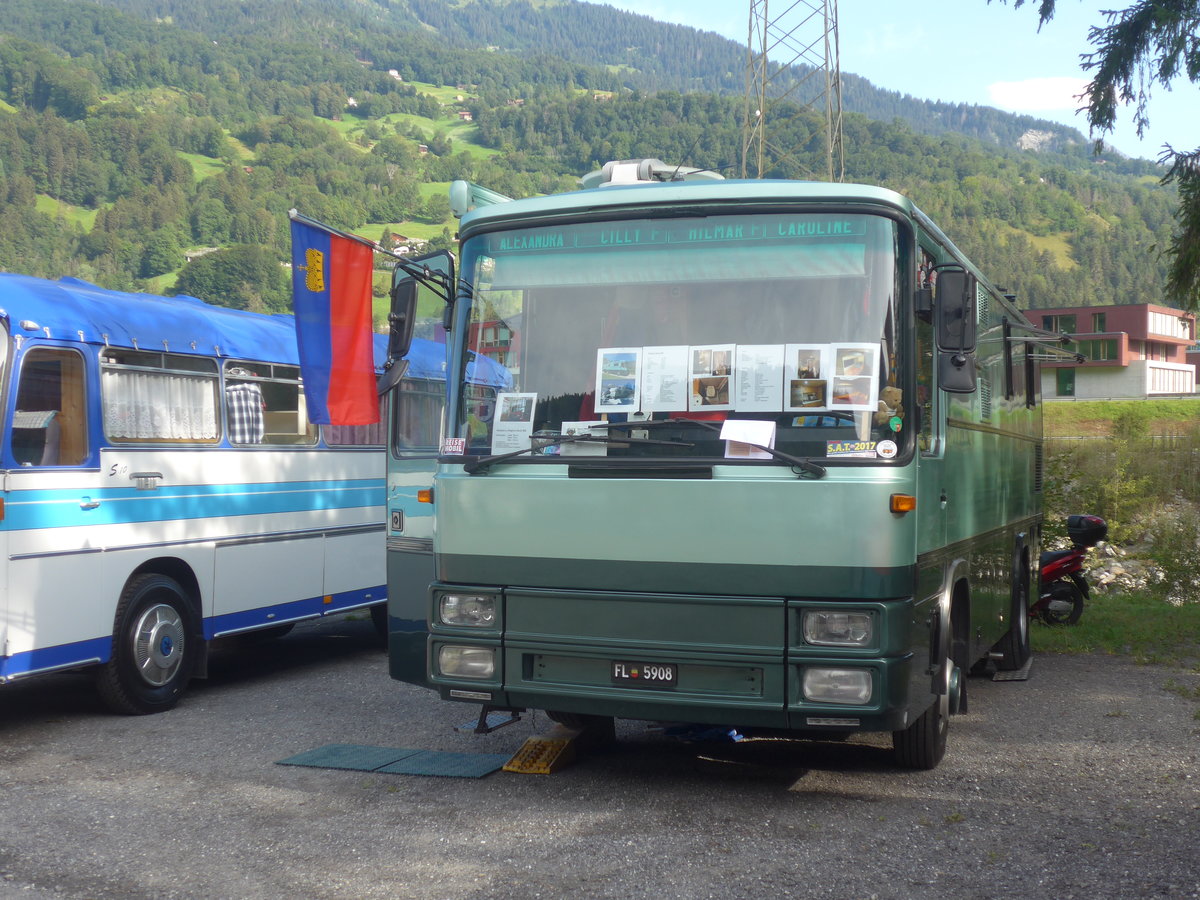 (219'681) - Aus Liechtenstein: Marxer, Schaan - FL 5908 - Magirus-Deutz am 16. August 2020 in Grsch, Bergbahnen