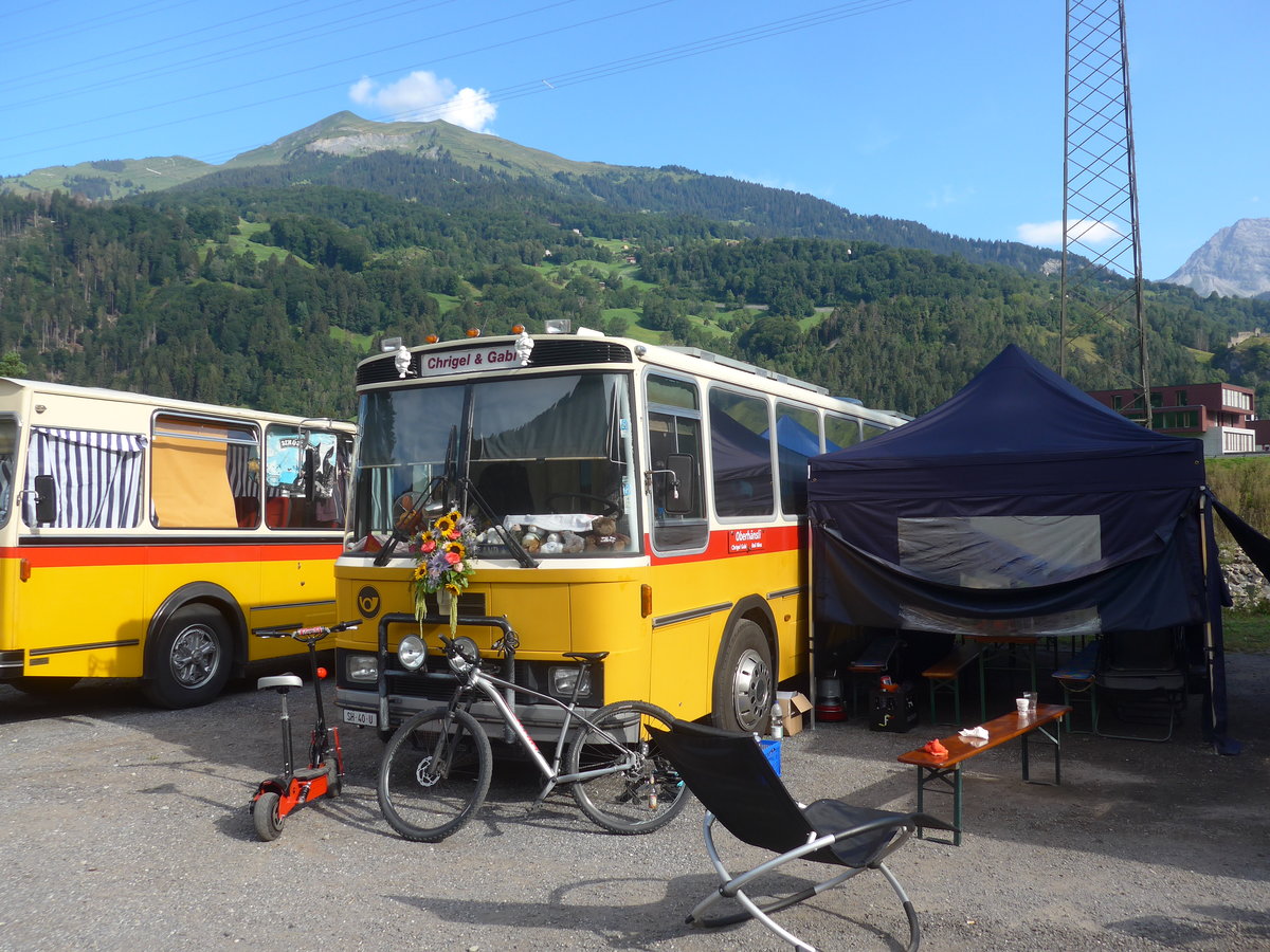 (219'683) - Oberhnsli, Thayngen - SH 40 U - FBW/Tscher (ex Bus-Halter, Wil Nr. 9) am 16. August 2020 in Grsch, Bergbahnen