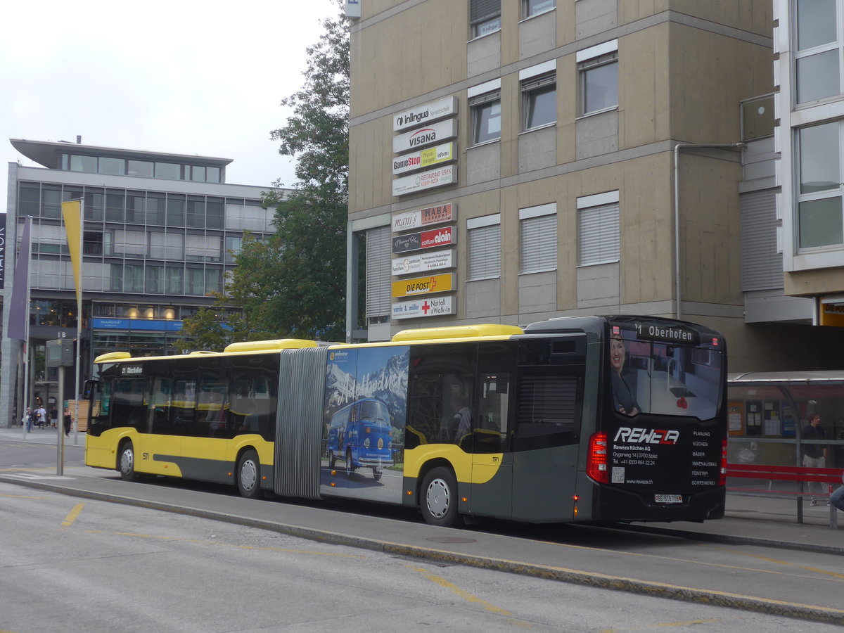 (219'861) - STI Thun - Nr. 706/BE 818'706 - Mercedes am 19. August 2020 beim Bahnhof Thun