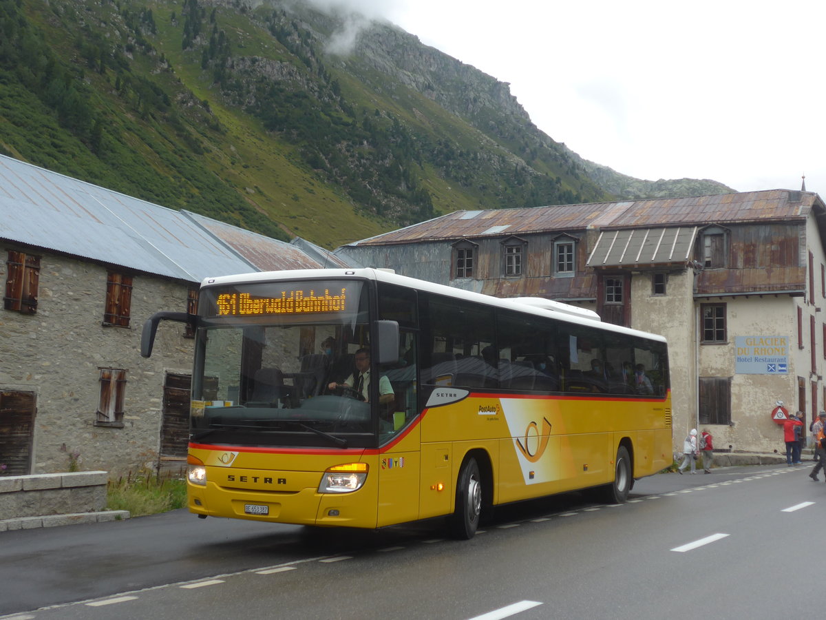 (219'900) - PostAuto Bern - Nr. 70/BE 653'387 - Setra am 22. August 2020 in Gletsch, Post