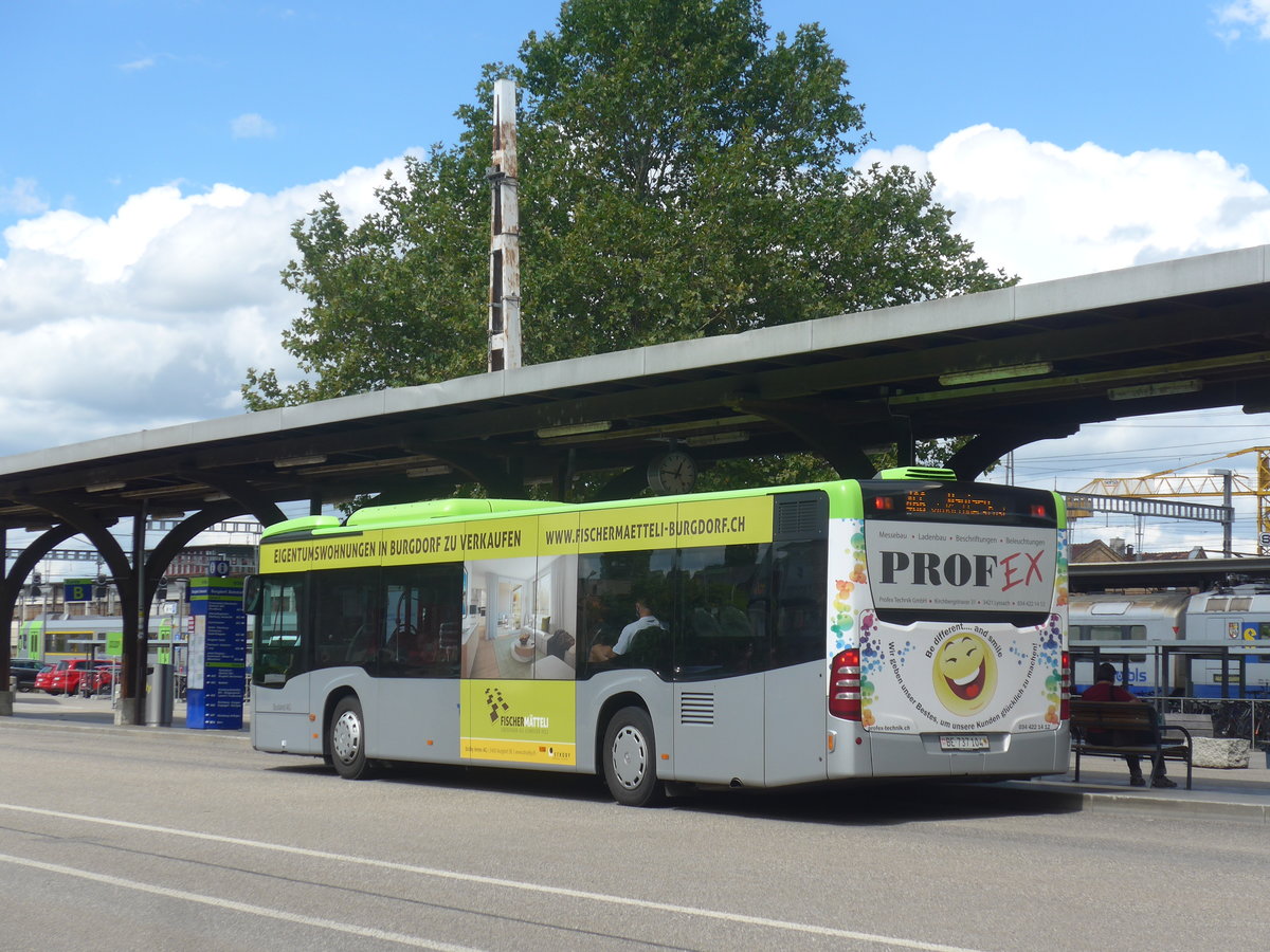 (220'076) - Busland, Burgdorf - Nr. 104/BE 737'104 - Mercedes am 23. August 2020 beim Bahnhof Burgdorf