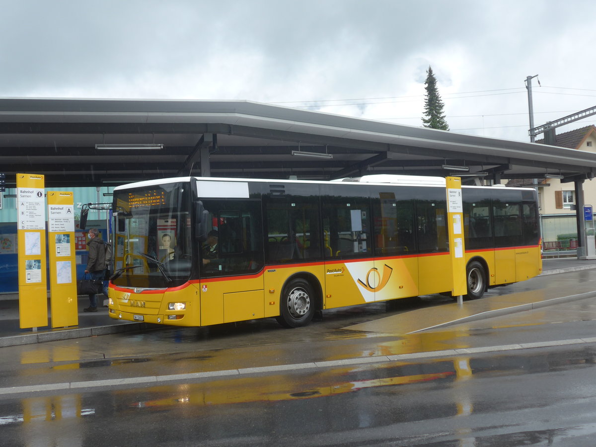 (220'180) - PostAuto Zentralschweiz - Nr. 1/OW 10'601 - MAN (ex Dillier, Sarnen Nr. 1) am 29. August 2020 beim Bahnhof Sarnen