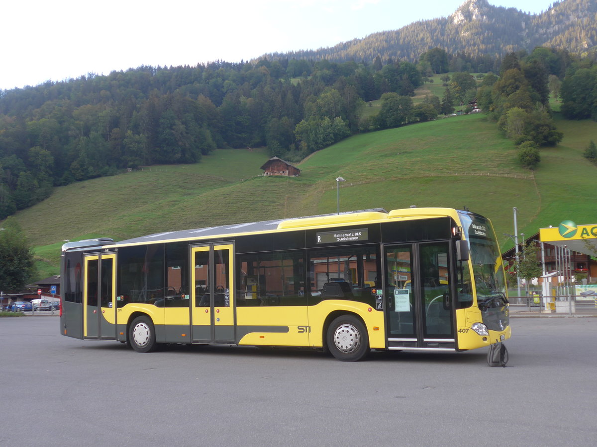 (220'549) - STI Thun - Nr. 407/BE 838'407 - Mercedes am 9. September 2020 beim Bahnhof Drstetten
